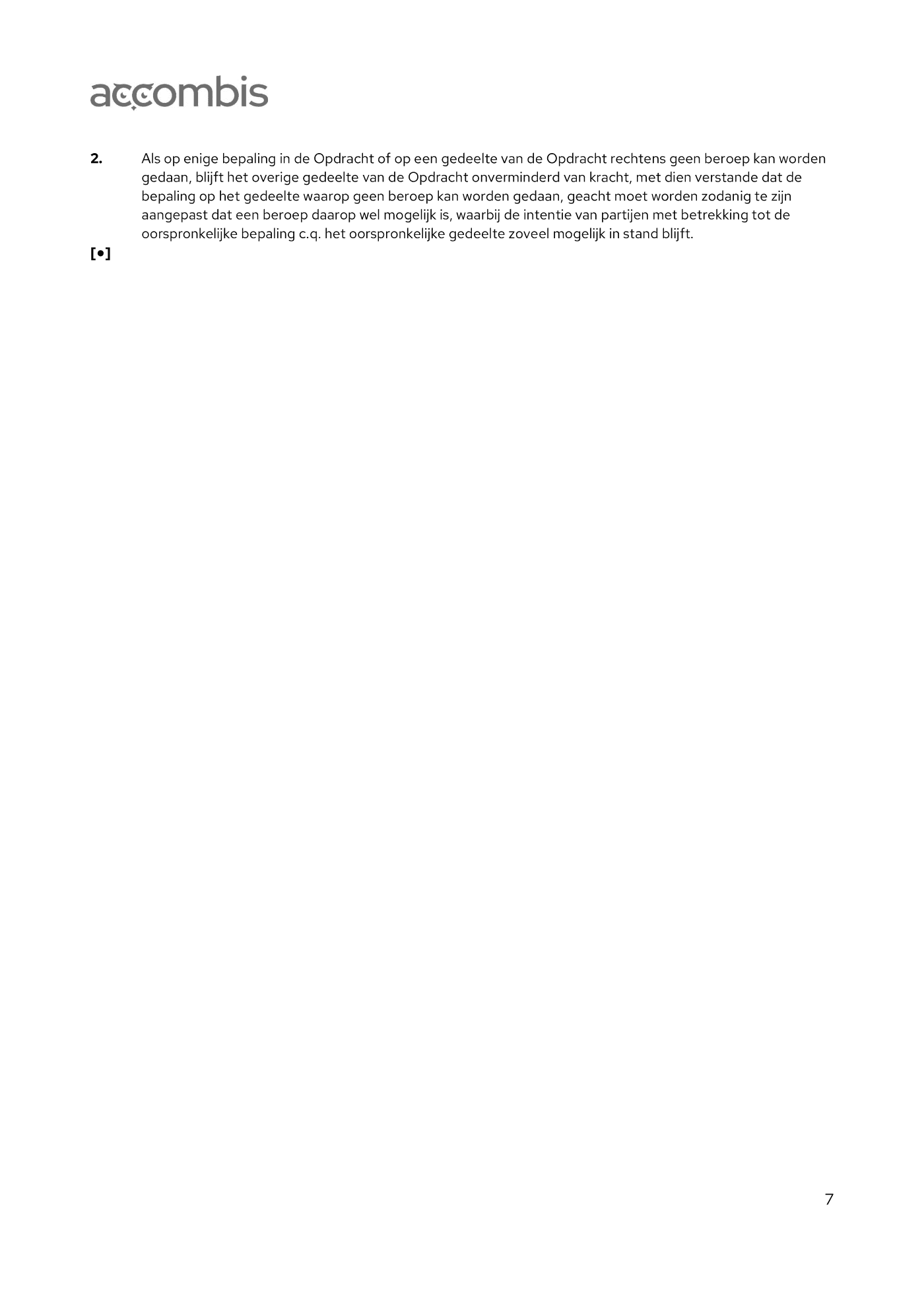 Algemene voorwaarden van Accombis, pagina 7 van 7